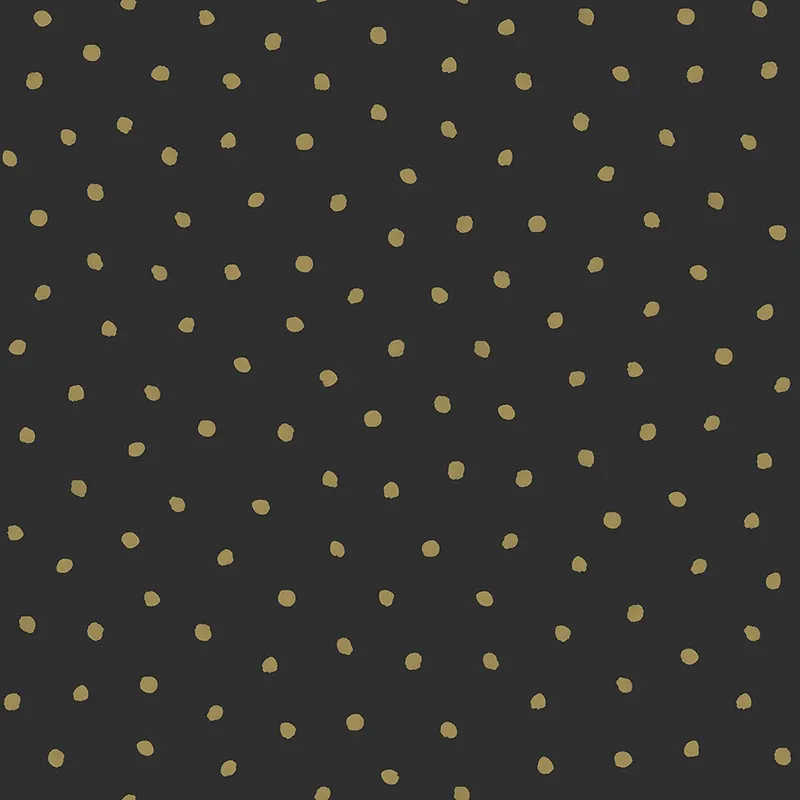 Schwarze Vliestapete mit goldenen Punkten 139122, Black & White, Esta Abverkauf