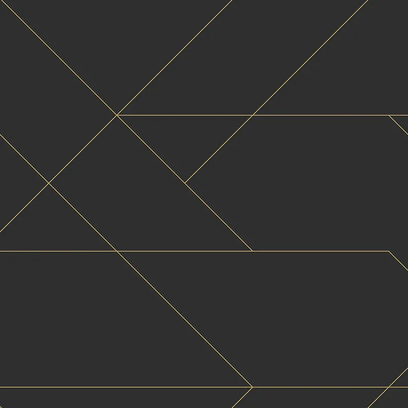 Schwarze Vliestapete mit goldenen Linien 139144, Black & White, Esta Neue Kollektion