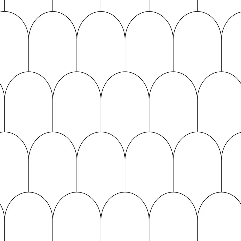 Markenprodukt Weiße Vliestapete, geometrisches Bogenmuster 139140, Black & White, Esta