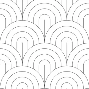 Letzte Chance Vlies Fototapete, schwarz-weißes Bogenmuster 158935, 150x300cm, Black & White, Esta