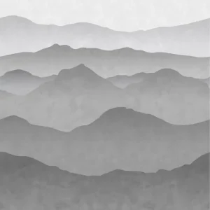 Direktkauf Vlies Fototapete, Schwarz-weiße Berglandschaft 158939, 250x300cm, Black & White, Esta