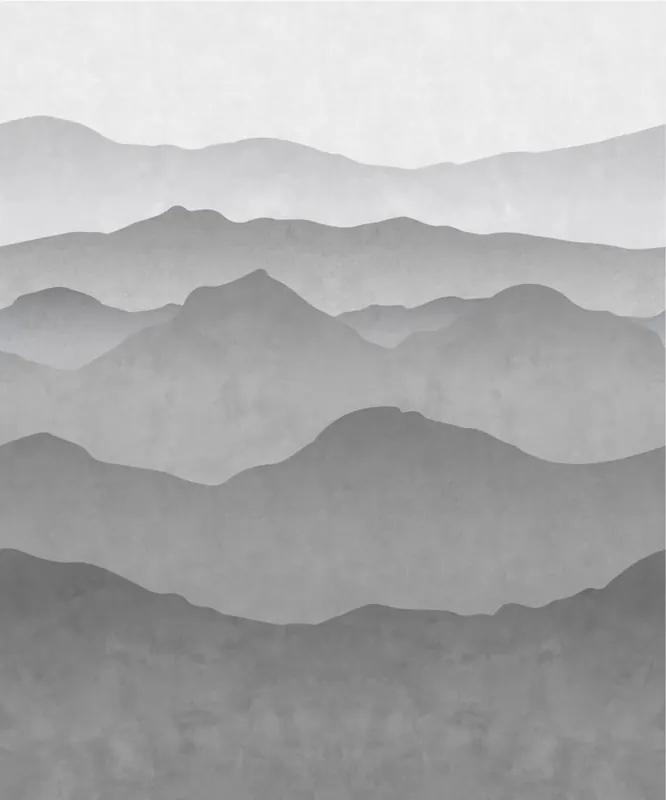 Direktkauf Vlies Fototapete, Schwarz-weiße Berglandschaft 158939, 250x300cm, Black & White, Esta