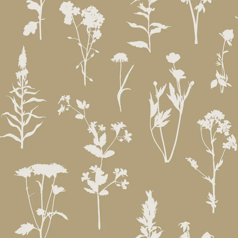 Braune Vliestapete, Blumen, Blätter, 139483, Vintage Flowers, Esta Home Sale