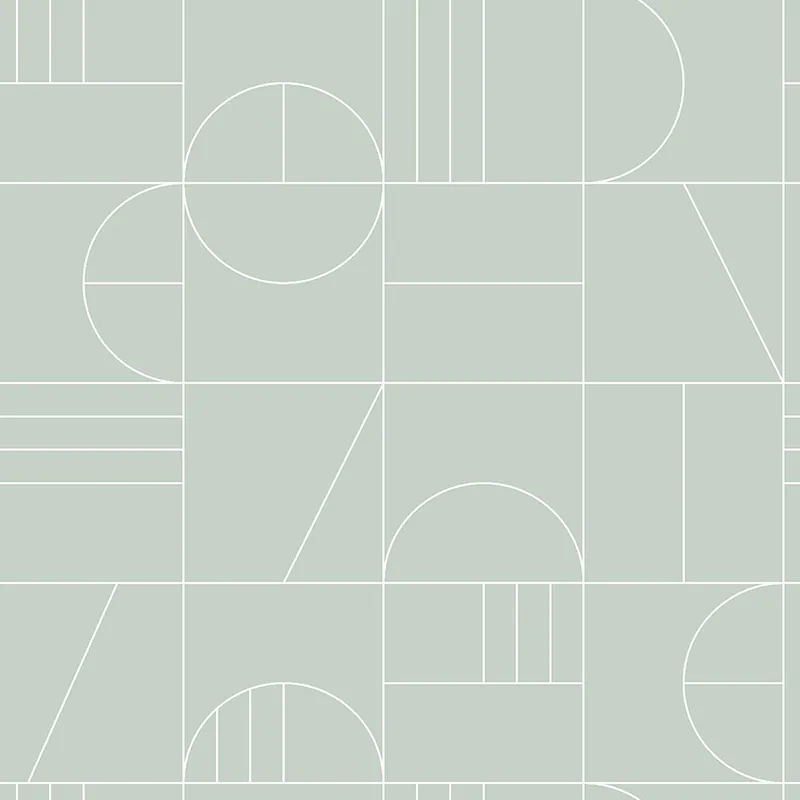 Letzte Chance Grüne Vliestapete für die Wand, geometrisches Muster 139209, Art Deco, Est