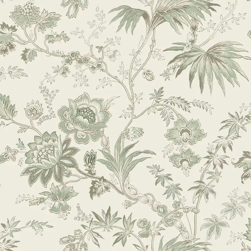 Wochenendangebot Grüne Vliestapete, Blumen, 139400, Vintage Flowers, Esta Home