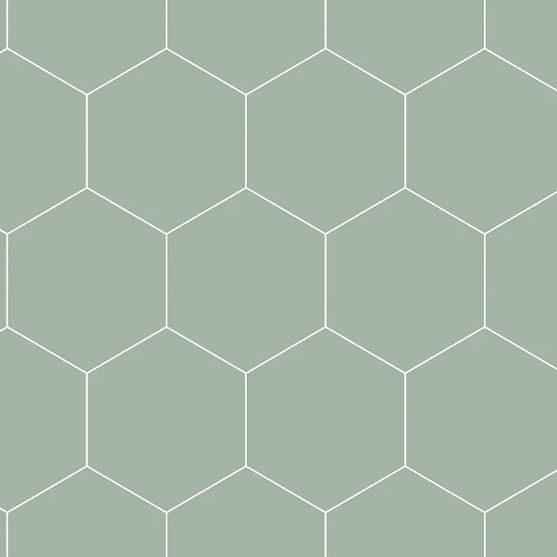 Nur Heute Grüne Vliestapete, geometrisches Muster 139227, Art Deco, Esta