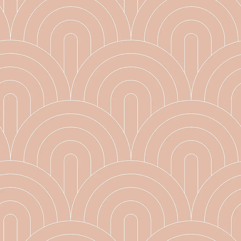 Wochenendangebot Beige Vliestapete, geometrisches Bogenmuster 139218, Art Deco, Esta