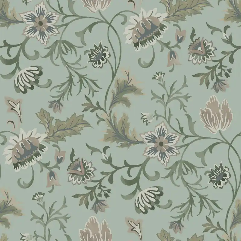 Expressversand Graublaue florale Vliestapete, 139413, Vintage Flowers, Esta Home