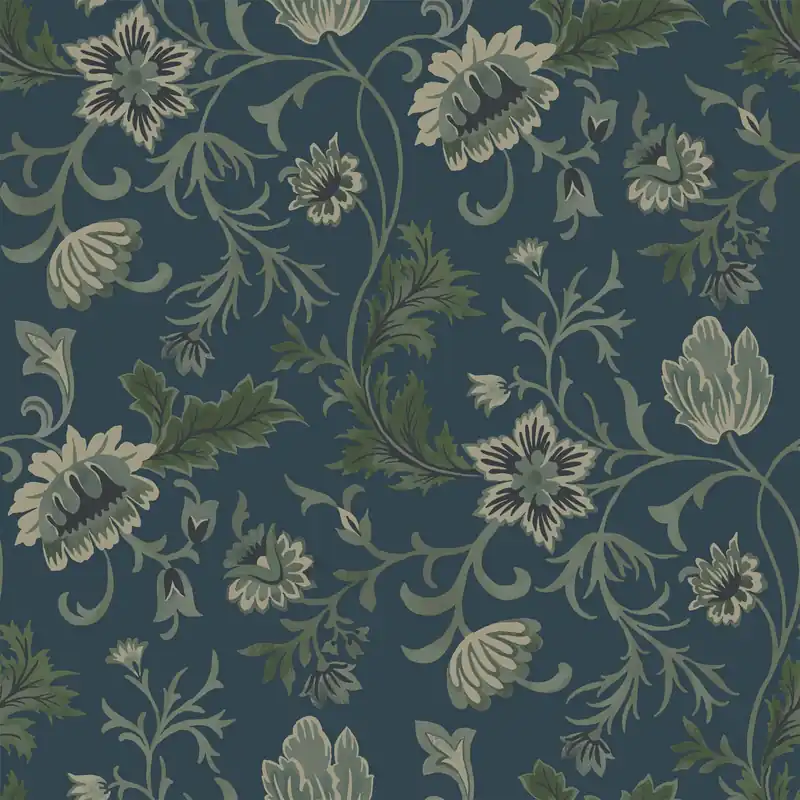 Wochenendangebot Blaue florale Vliestapete, 139416, Vintage Flowers, Esta Home