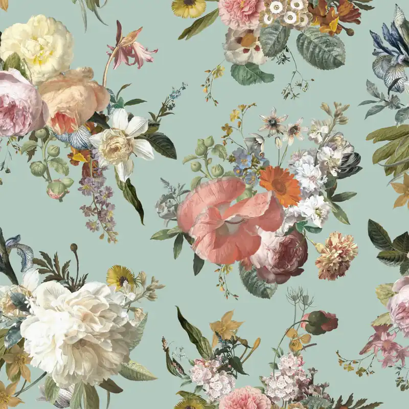 Grüne florale Vliestapete, 139366, Vintage Flowers, Esta Home Expressversand