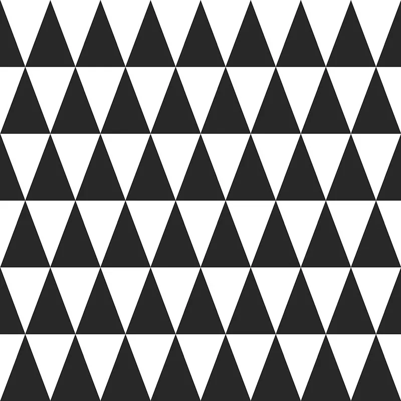 Neue Kollektion Vliestapete mit schwarzen und weißen Dreiecken 128845, Little Bandits, Black & White, Esta