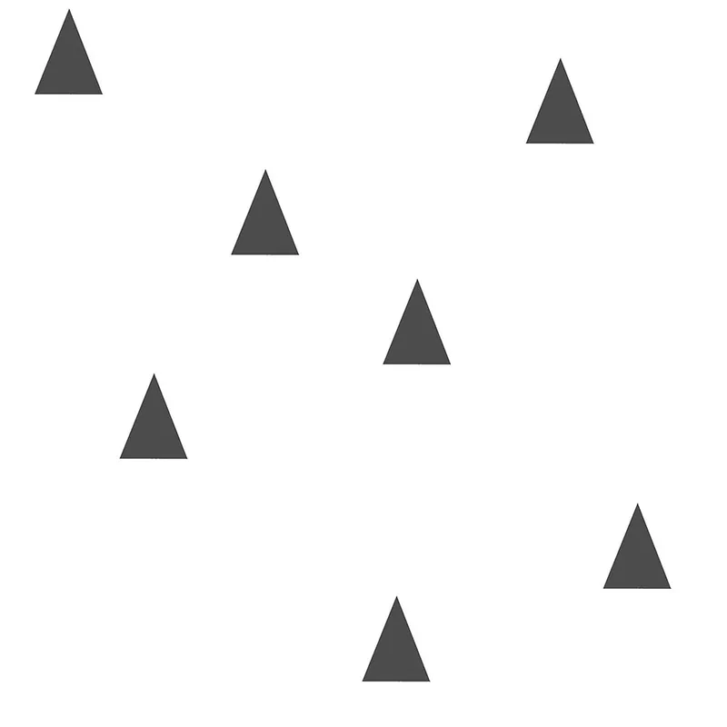 Bestpreis Weiße Vliestapete mit schwarzen Dreiecken 138942, Little Bandits, Black & White, Esta