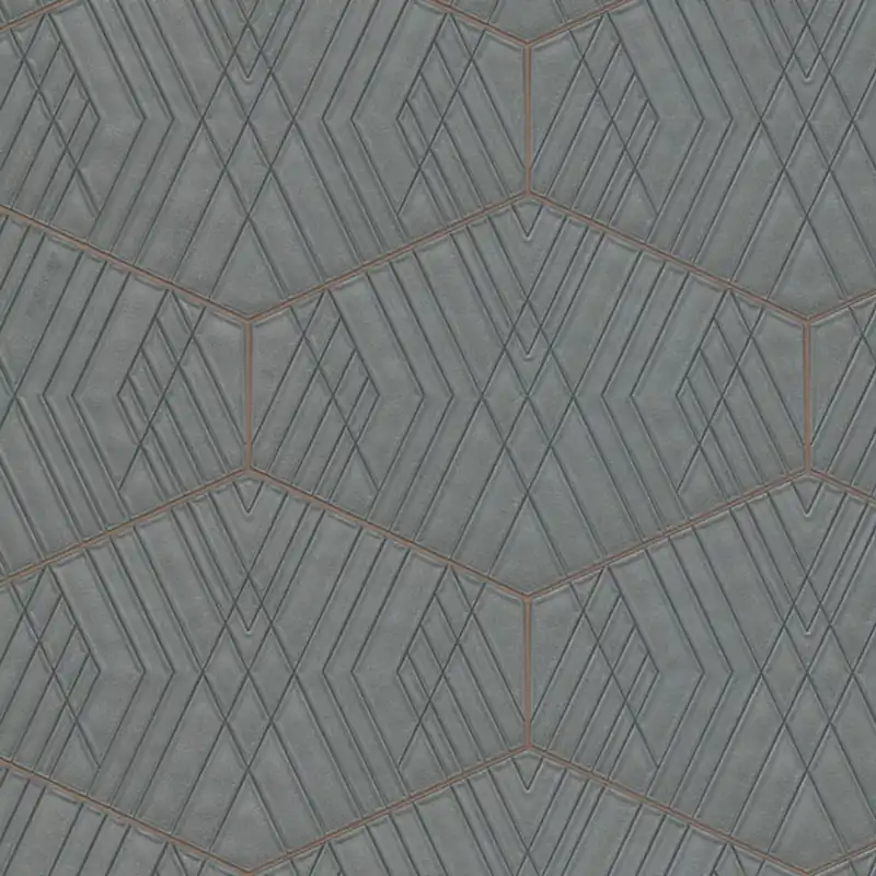 Silver non-woven wallpaper, geometric pattern Z90009, Automobili Lamborghini 2, Zambaiti Parati Highlight