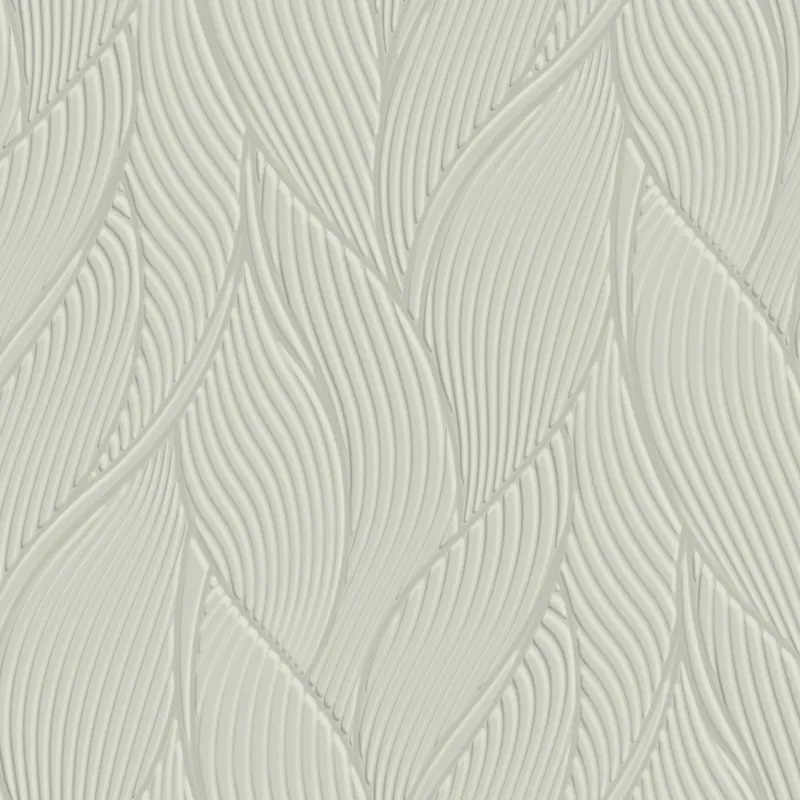 Geprüft Grau-silberne Luxustapete, Blätter, Z18907, Trussardi 7, Zambaiti Parati