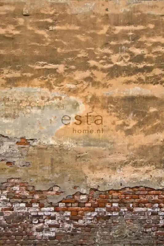 Non-woven mural wallpaper - flaked brick wall 157704, 1,86 x 2,79 m, FAB, Esta Bestseller
