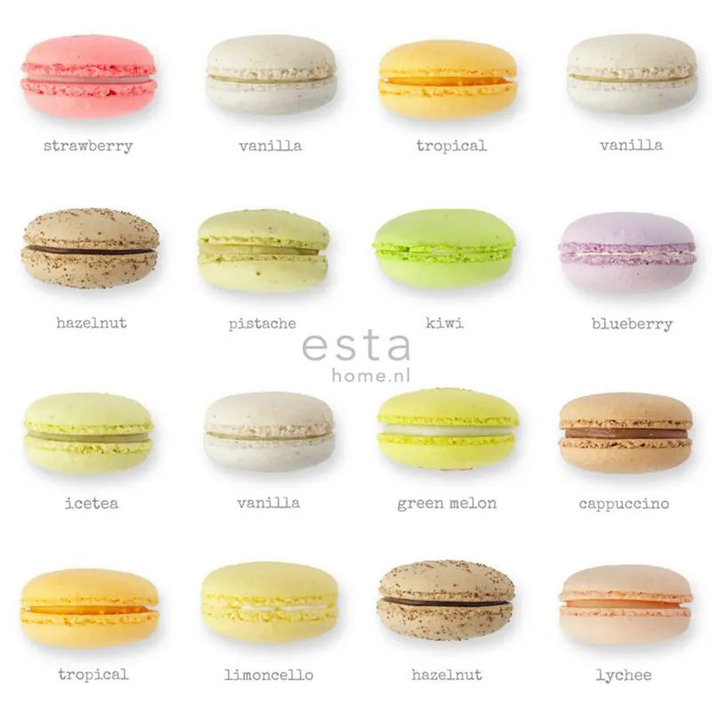 Günstig Non-woven wallpaper 158103, 46,5 x 837 cm, Macarons, FAB, Esta