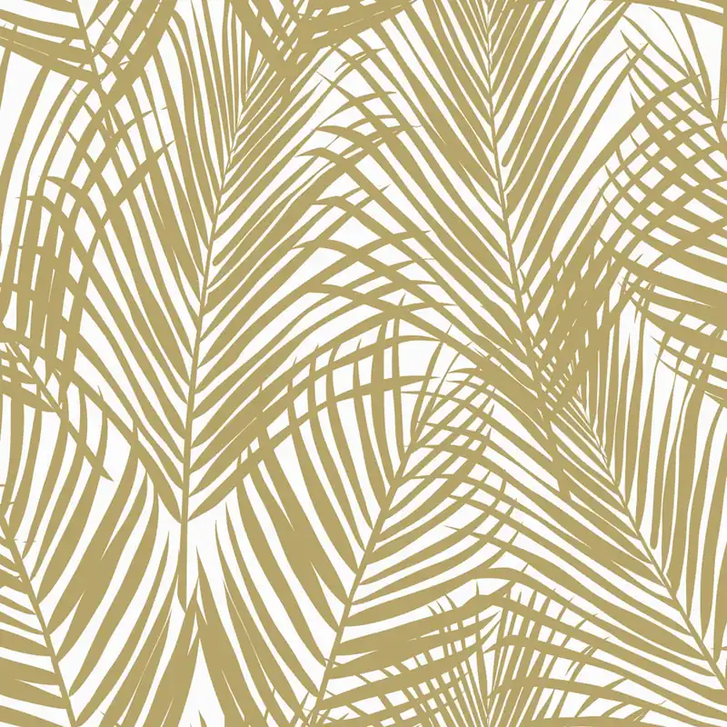 Garantierte Lieferung Vliestapete, Palmblätter, Weiß-Gold, 139301, Bloom, Esta Home