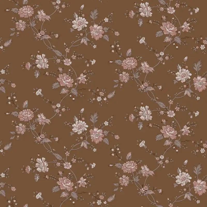 Braune florale Vliestapete, 139286, Vintage Flowers, Esta Home Wochenendangebot