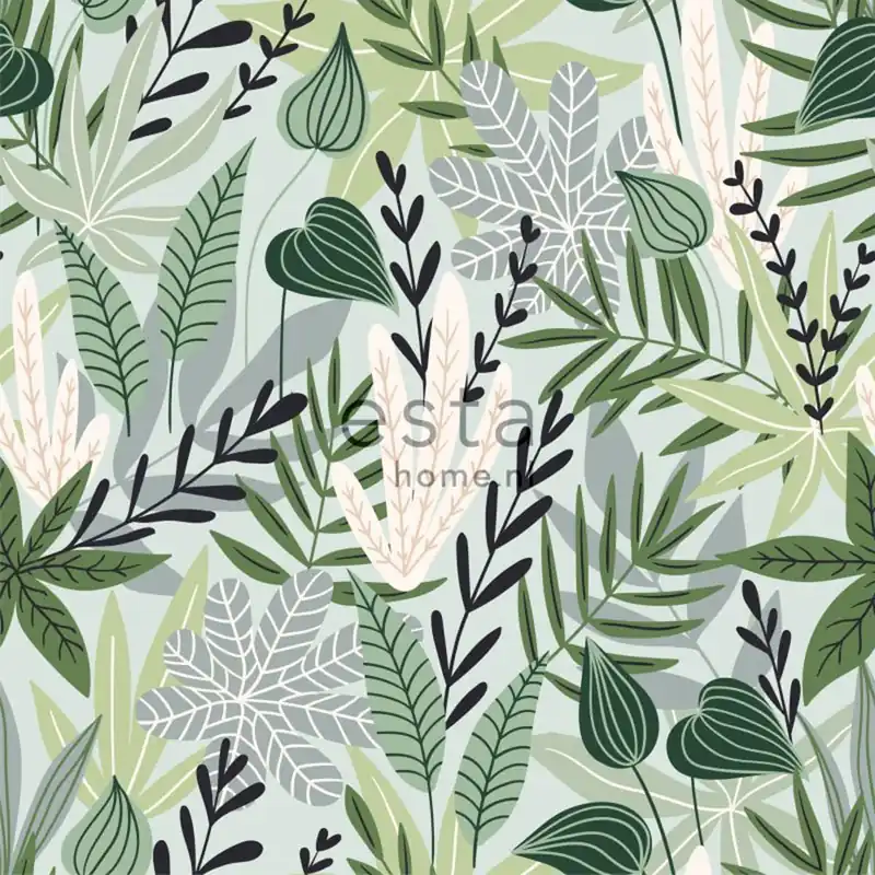 Vliestapete 158894, Blätter, 0,465 x 8,37 m, Scandi cool, Esta Bestseller