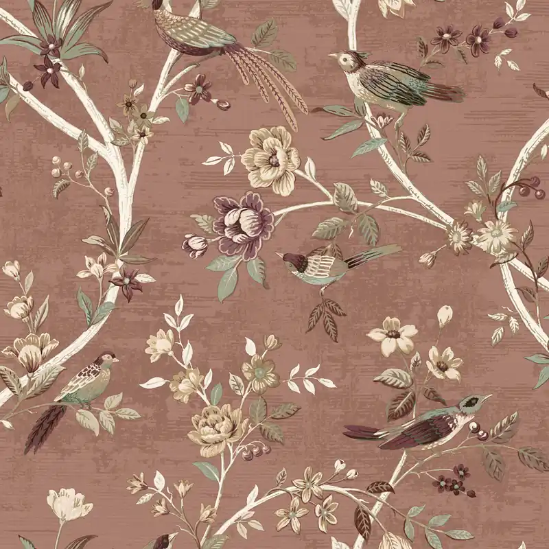 Rabatt Rosa Tapete mit Blumen und Vögeln, 28848, Thema, Cristiana Masi by Parato