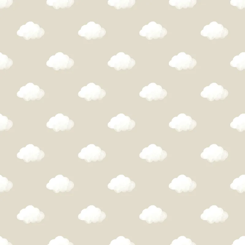Beigefarbene Kindertapete mit Wolken, 14832, Happy, Parato Sofort Bestellen