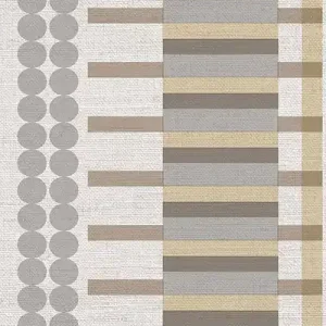 Preiswert Geometrische Vliestapetenbordüre, grau-beige, B39081, Arché, Cristiana Masi by Parato