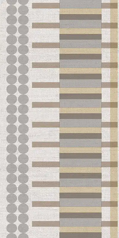 Preiswert Geometrische Vliestapetenbordüre, grau-beige, B39081, Arché, Cristiana Masi by Parato