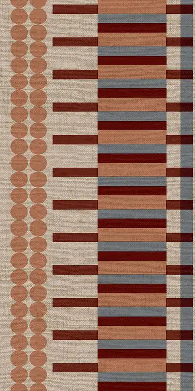 Geometrische Vliestapetenbordüre, burgunderrot, B39088, Arché, Cristiana Masi by Parato Preisreduziert