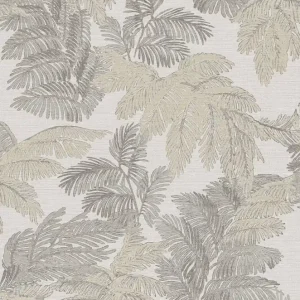 Heißes Angebot Grau-beige Tapete mit Blättern, 28817, Thema, Cristiana Masi by Parato