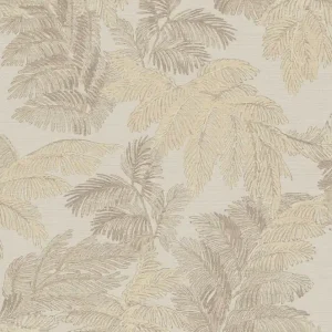 Braun-beige Tapete mit Blättern, 28813, Thema, Cristiana Masi by Parato Highlight