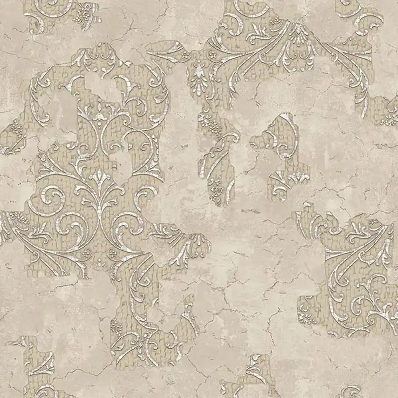 Beliebt Luxuriöse goldbeige Barocktapete, 47703, Eterna, Parato