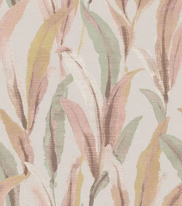 Zertifiziert Vliestapete, Blätter, grün-rosa, 39004, Arché, Cristiana Masi by Parato