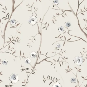 Beige florale Vliestapete, SUM206, Summer, Khroma by Masureel Angebot