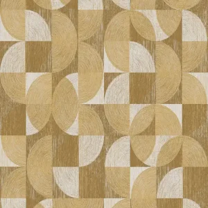 Braun-beige geometrische Tapete, SPI002, Spirit of Nature, Khroma by Masureel Preisreduziert