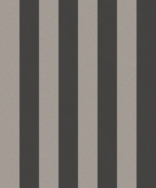 Schwarz-silber gestreifte Tapete, OTH404, Othello, Zoom by Masureel Letzte Chance