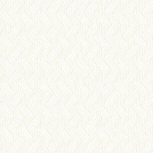 Geometrische Tapete in Weiß und Gold, ZEN404, Zen, Zoom by Masureel Versand Am Gleichen Tag