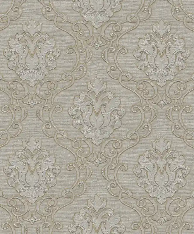 Must-Have Luxuriöse beige Barocktapete, Z21726, Tradizione Italiana, Zambaiti Parati