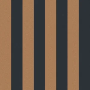 Schwarz-bronze gestreifte Tapete, OTH409, Othello, Zoom by Masureel Must-Have