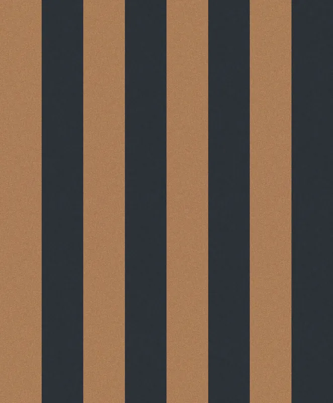 Schwarz-bronze gestreifte Tapete, OTH409, Othello, Zoom by Masureel Must-Have