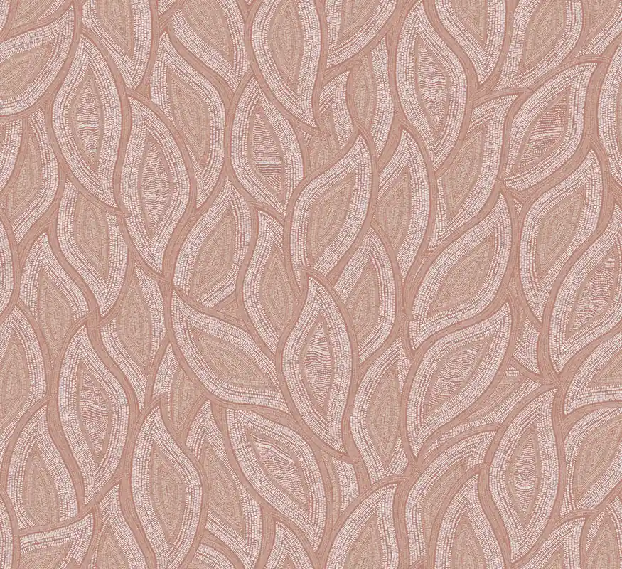Vliestapete, Blätter, rosa, TER404, Terra, Masureel Neue Ware