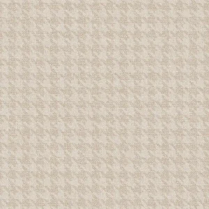 Beigefarbene Tapete, Stoffimitat, Hahnspurenmuster, ILA501, Aquila, Khroma by Masureel Heißes Angebot