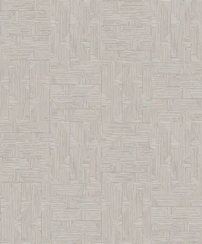Ausverkauf Grau-beige geometrische Tapete, SPI404, Spirit of Nature, Khroma by Masureel