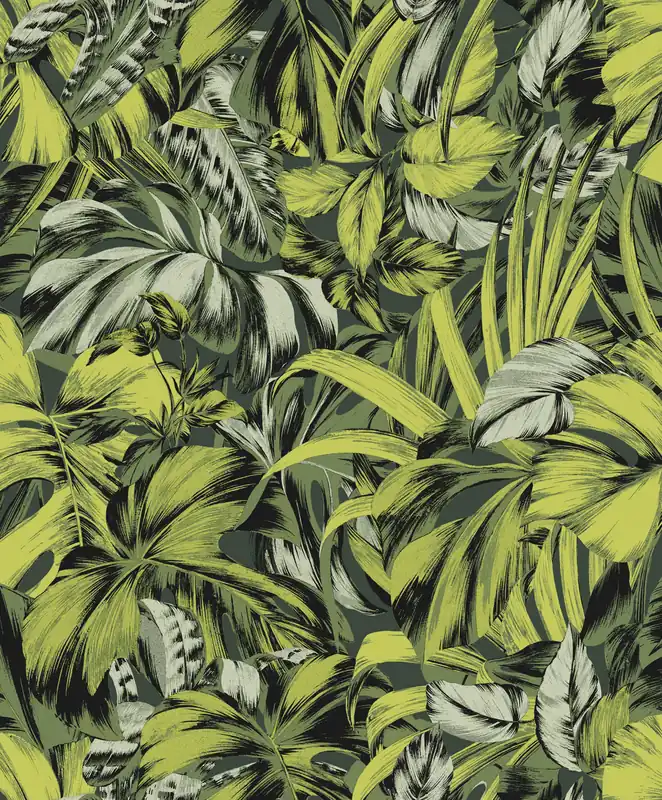 Sonderangebot Grüne Tapete mit Blättern, ZEN102, Zen, Zoom by Masureel
