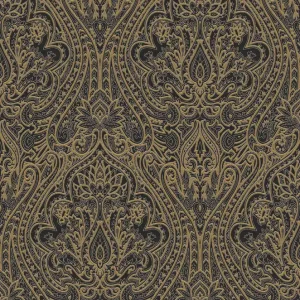 Schwarz-bronzefarbene Barocktapete, OTH102, Othello, Zoom by Masureel Beliebt