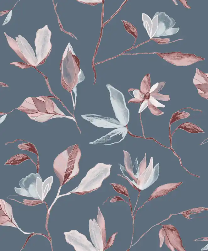 Garantierte Lieferung Blaue Blumentapete, ZEN008, Zen, Zoom by Masureel