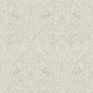 Beige Tapete mit barockem Muster, OTH101, Othello, Zoom by Masureel Markenprodukt
