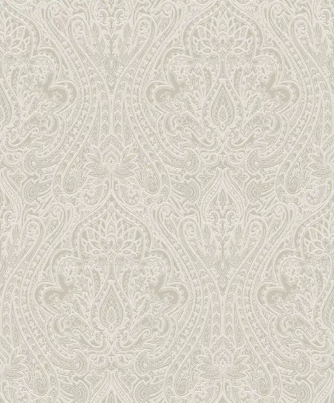 Beige Tapete mit barockem Muster, OTH101, Othello, Zoom by Masureel Markenprodukt
