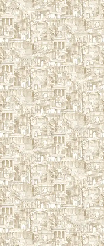 Beige Fototapete, Historische Häuser, DG3ROM102, Wall Designs III, Khroma by Masureel Neue Ware
