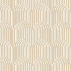 Billig 3D geometrická Vliestapete, beige, ROC301, Rock, Masureel