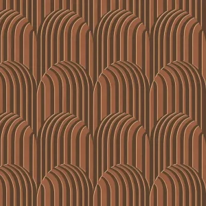 3D geometrická Vliestapete, braun-bronze, ROC303, Rock, Masureel Online Kaufen